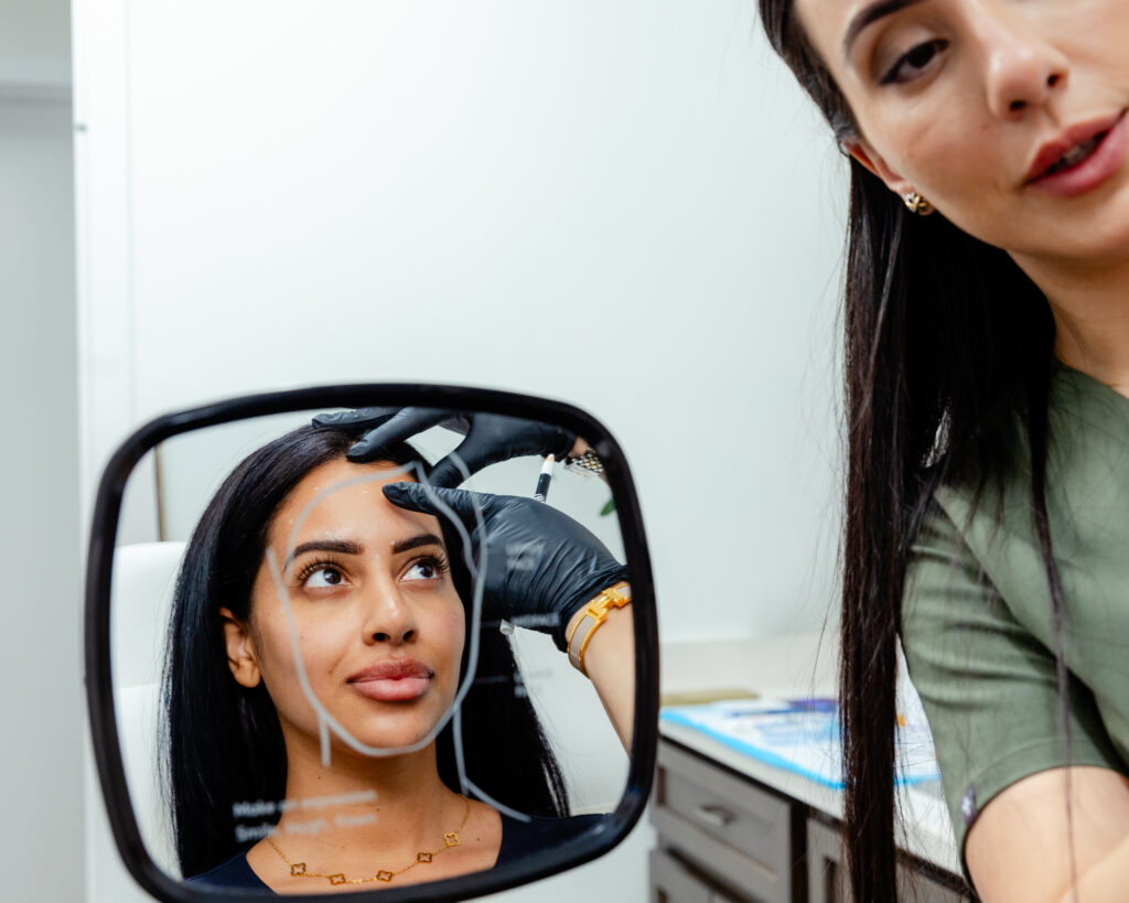 Image of woman in mirror