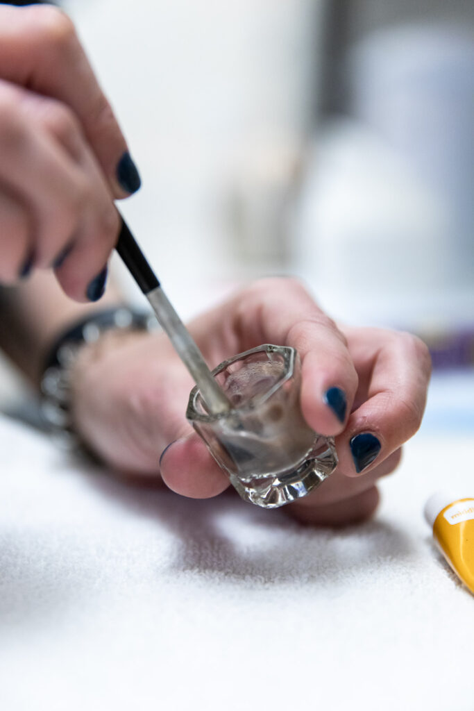Photo of eyebrow tint in small cup